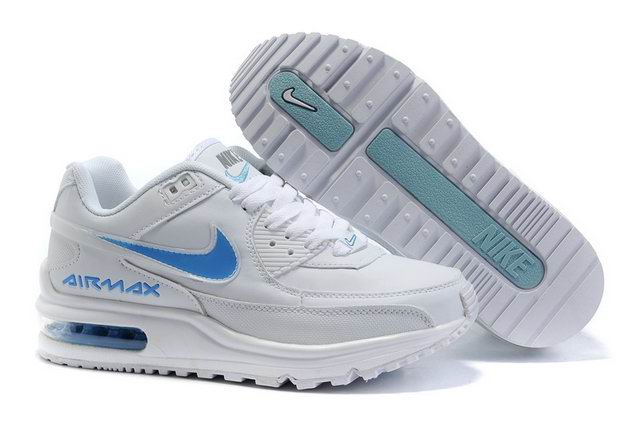 Womens Nike Air Max LTD II White Skyblue Shoes - Click Image to Close